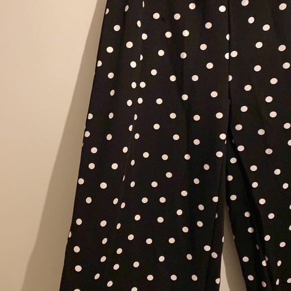 High Rise Polka Dot Cropped Wide Leg Pants - Picture 3 of 3